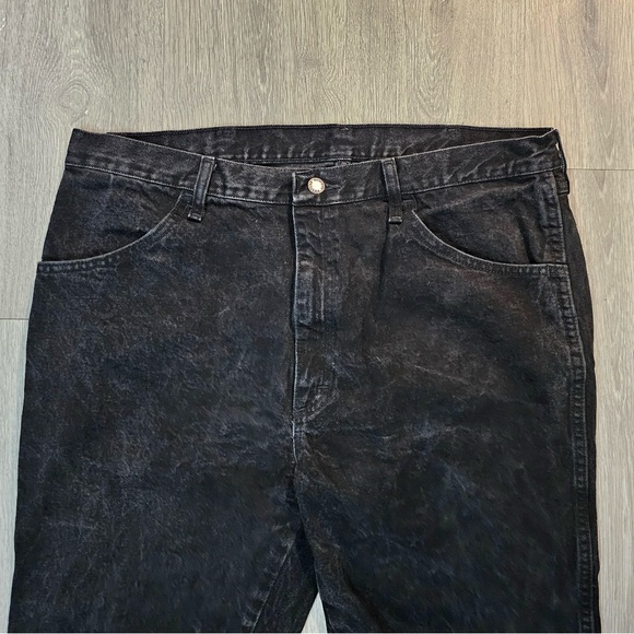 Rustler Men’s Regular Fit Straight Black Jeans Sz 38x30 - Picture 3 of 9